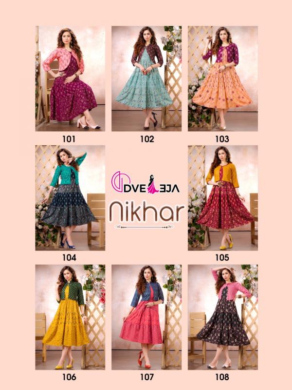 Dveeja Nikhar Designer Rayon Kurti With Jacket